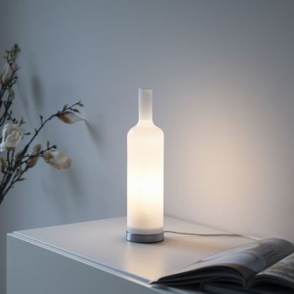 JUST LIGHT. 14006-16 - Galda lampa BOTTLE 1xE14/25W/230V balta