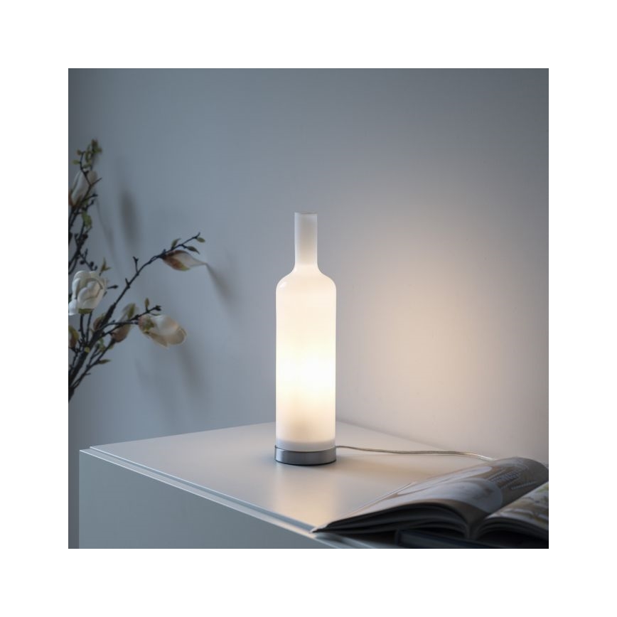 JUST LIGHT. 14006-16 - Galda lampa BOTTLE 1xE14/25W/230V balta