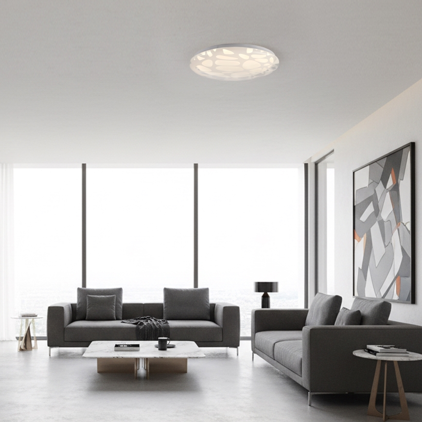 JUST LIGHT. 14009-16 - LED regulējams griestu gaismeklis ART PLAFO LED/20W/230V 2700-6500K Ø 38 cm balts + tālvadības pults