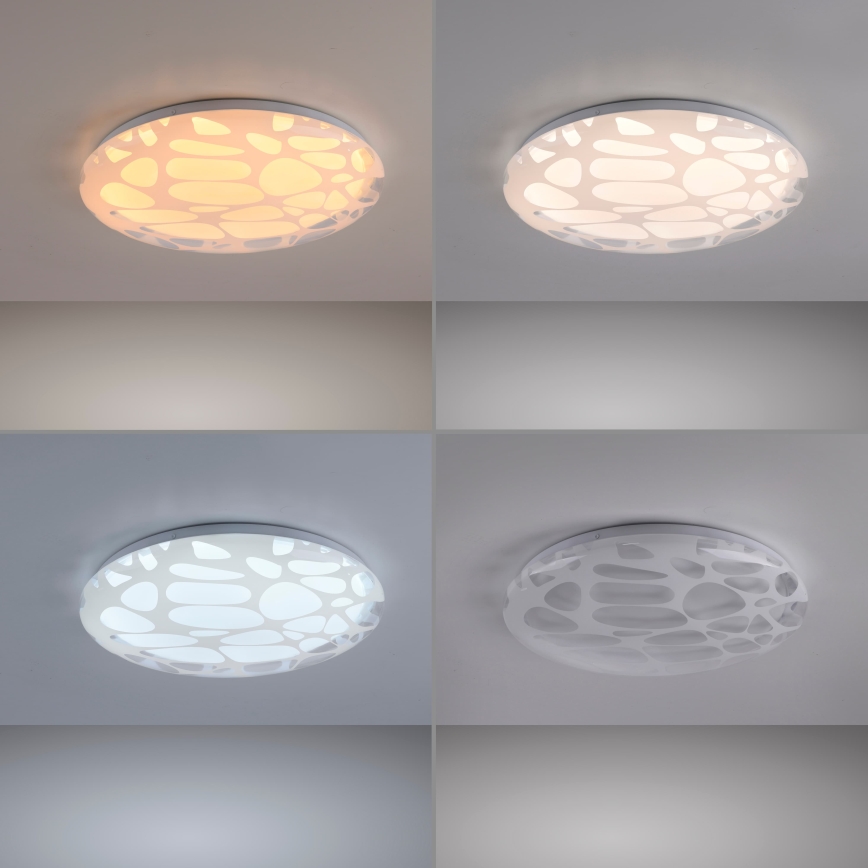 JUST LIGHT. 14009-16 - LED regulējams griestu gaismeklis ART PLAFO LED/20W/230V 2700-6500K Ø 38 cm balts + tālvadības pults