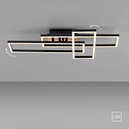 JUST LIGHT. 14051-79 - LED griestu gaismeklis AKUSTIKA LED/20,5W/230V ozols/melns