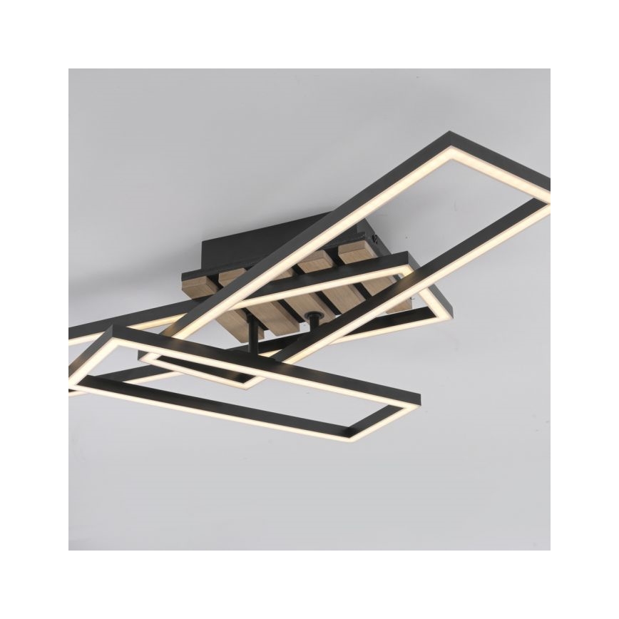 JUST LIGHT. 14051-79 - LED griestu gaismeklis AKUSTIKA LED/20,5W/230V ozols/melns