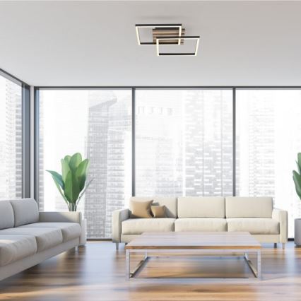 JUST LIGHT. 14053-79 - LED griestu gaismeklis AKUSTIKA LED/15W/230V ozols/melna