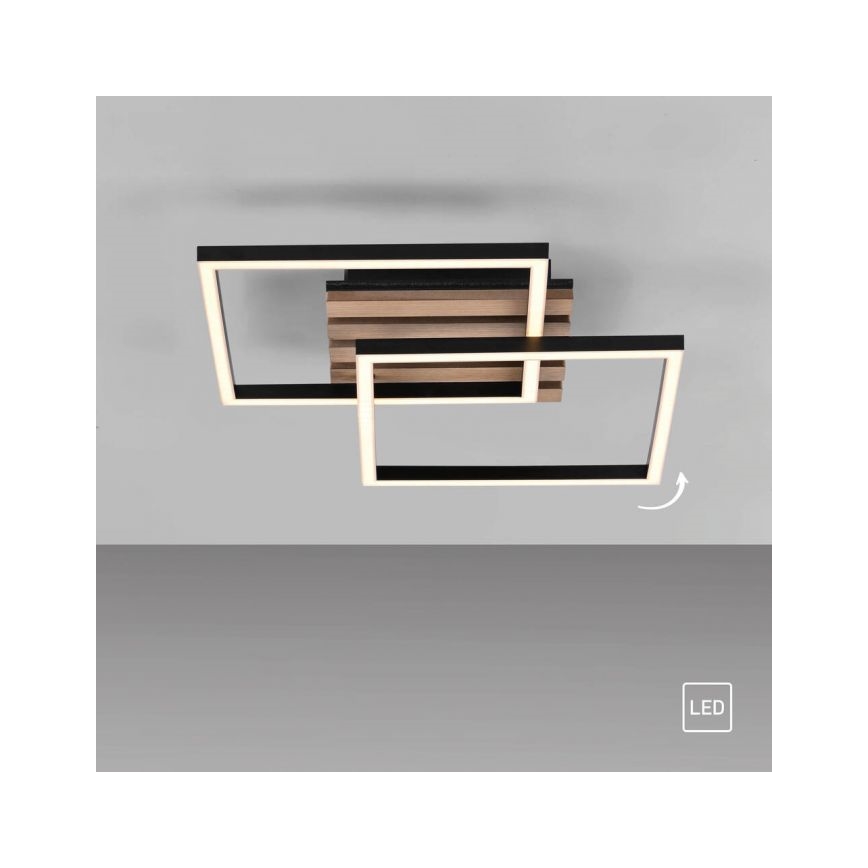 JUST LIGHT. 14053-79 - LED griestu gaismeklis AKUSTIKA LED/15W/230V ozols/melna