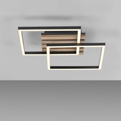 JUST LIGHT. 14053-79 - LED griestu gaismeklis AKUSTIKA LED/15W/230V ozols/melna