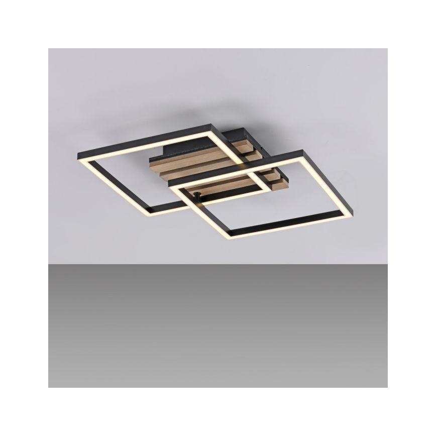 JUST LIGHT. 14053-79 - LED griestu gaismeklis AKUSTIKA LED/15W/230V ozols/melna