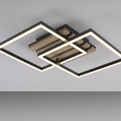 JUST LIGHT. 14053-79 - LED griestu gaismeklis AKUSTIKA LED/15W/230V ozols/melna