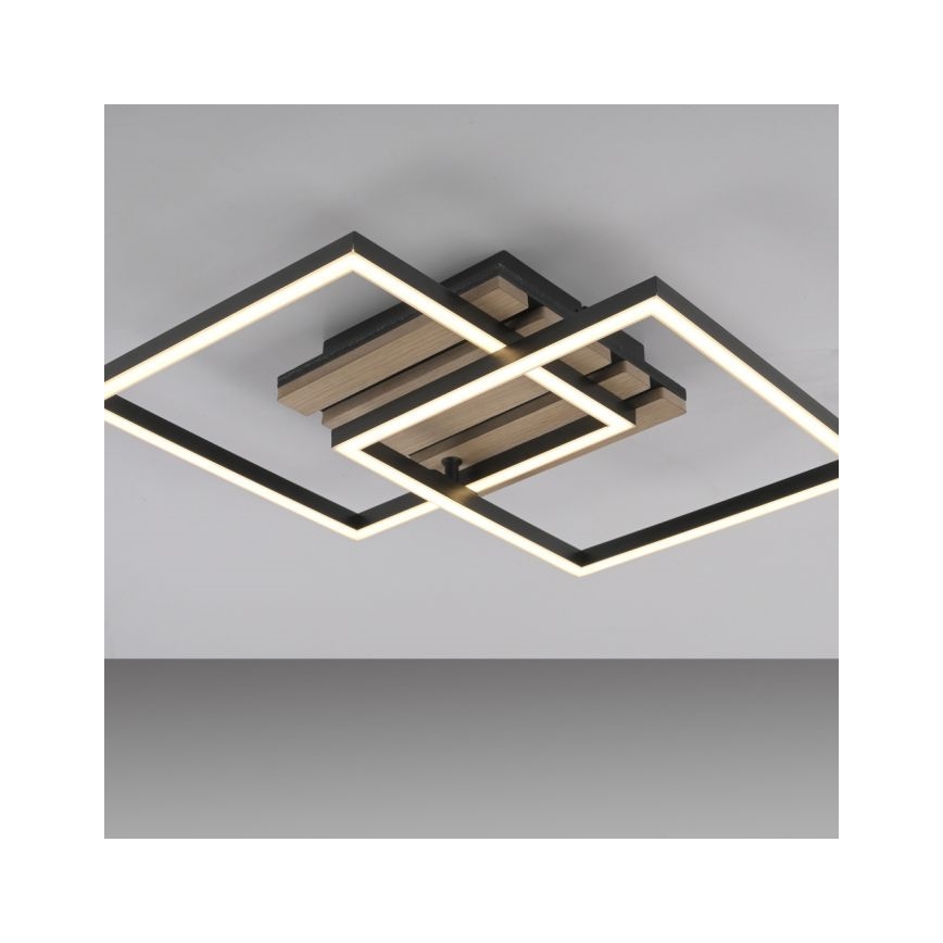 JUST LIGHT. 14053-79 - LED griestu gaismeklis AKUSTIKA LED/15W/230V ozols/melna