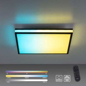 JUST LIGHT. 14110-18 - LED RGBW Aptumšojama griestu lampa MARIO BLACK LED/19,5W/230V 2700-5000K + tālvadības pults