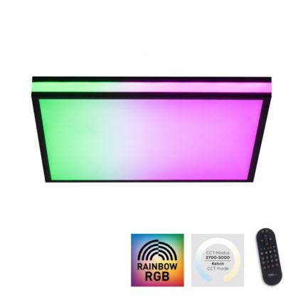 JUST LIGHT. 14110-18 - LED RGBW Aptumšojama griestu lampa MARIO BLACK LED/19,5W/230V 2700-5000K + tālvadības pults