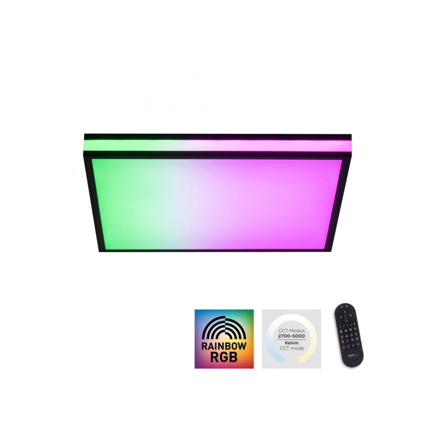 JUST LIGHT. 14110-18 - LED RGBW Aptumšojama griestu lampa MARIO BLACK LED/19,5W/230V 2700-5000K + tālvadības pults