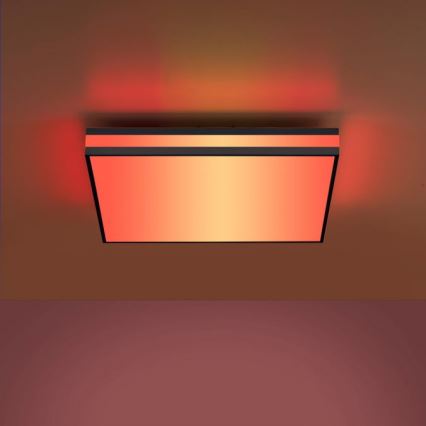 JUST LIGHT. 14110-18 - LED RGBW Aptumšojama griestu lampa MARIO BLACK LED/19,5W/230V 2700-5000K + tālvadības pults