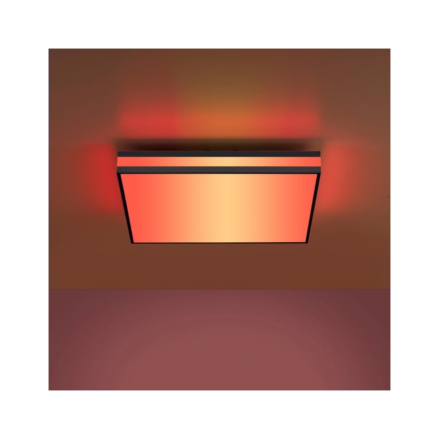JUST LIGHT. 14110-18 - LED RGBW Aptumšojama griestu lampa MARIO BLACK LED/19,5W/230V 2700-5000K + tālvadības pults