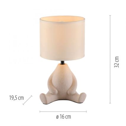 JUST LIGHT. 14190-39 - Galda lampa TED 1xE27/25W/230V bēša