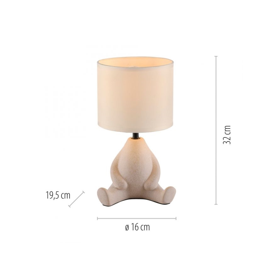 JUST LIGHT. 14190-39 - Galda lampa TED 1xE27/25W/230V bēša