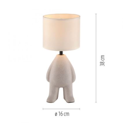 JUST LIGHT. 14191-39 - Galda lampa TED 1xE27/25W/230V bēša
