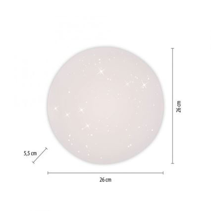 JUST LIGHT. 14275-16 - LED Griestu lampa URANUS LED/10W/230V d. 26 cm balta