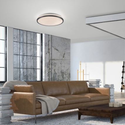 JUST LIGHT. 14293-18 - LED Aptumšojama griestu lampa KYLE LED/10W/230V d. 28 cm melna