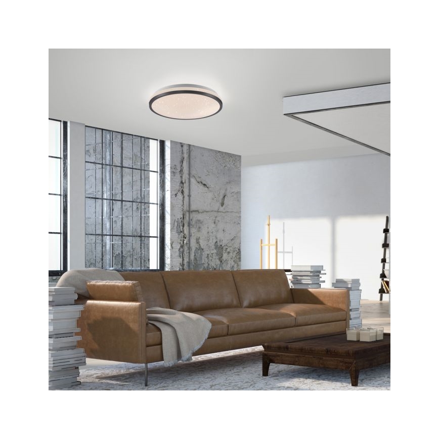 JUST LIGHT. 14293-18 - LED Aptumšojama griestu lampa KYLE LED/10W/230V d. 28 cm melna