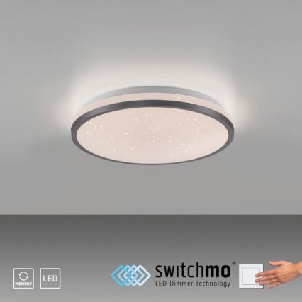 JUST LIGHT. 14293-18 - LED Aptumšojama griestu lampa KYLE LED/10W/230V d. 28 cm melna