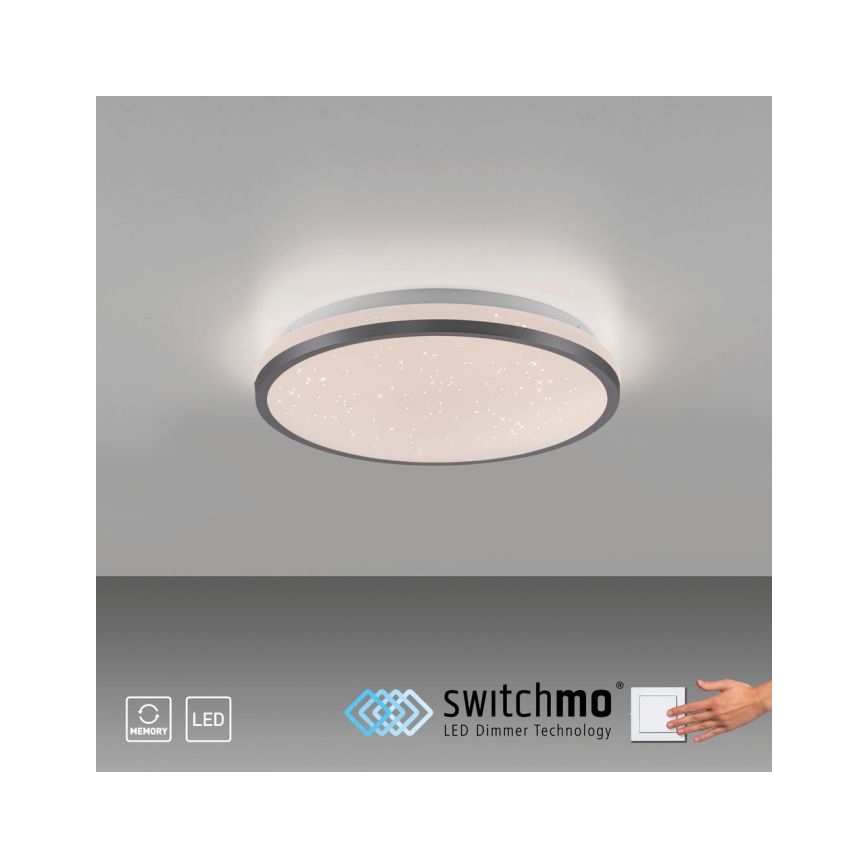 JUST LIGHT. 14293-18 - LED Aptumšojama griestu lampa KYLE LED/10W/230V d. 28 cm melna