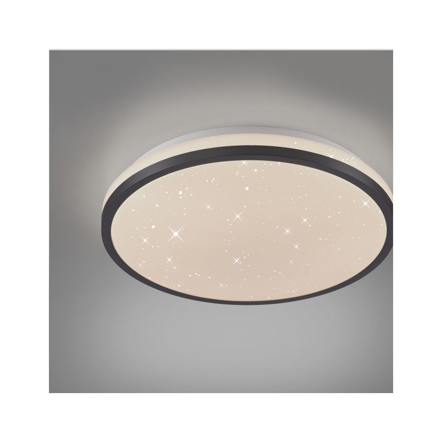 JUST LIGHT. 14293-18 - LED Aptumšojama griestu lampa KYLE LED/10W/230V d. 28 cm melna