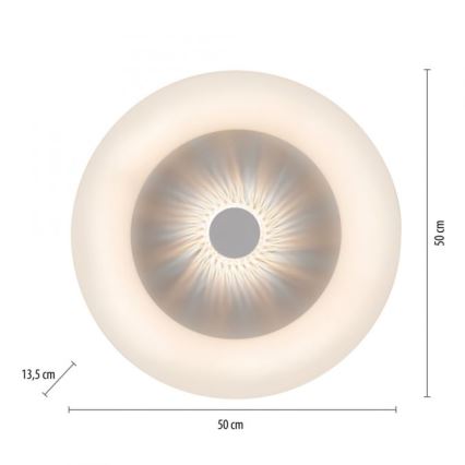 JUST LIGHT. 14383-16 - LED Aptumšojama griestu lampa VERTIGO LED/26W/230V 2700-5000K balta + tālvadības pults