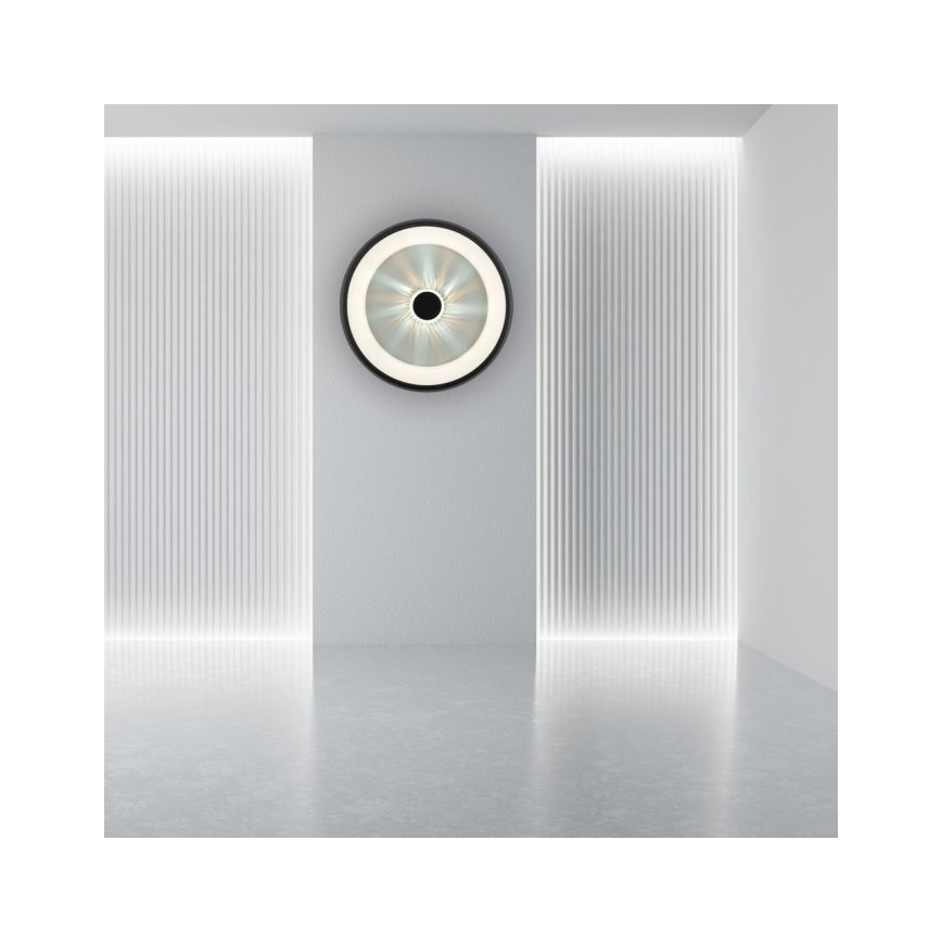 JUST LIGHT. 14384-18 - LED Aptumšojama griestu lampa VERTIGO LED/29W/230V 2700-5000K melna + tālvadības pults