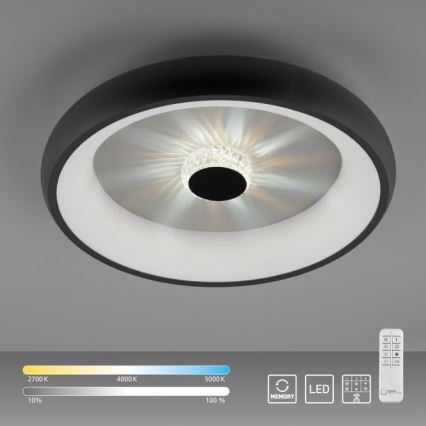 JUST LIGHT. 14384-18 - LED Aptumšojama griestu lampa VERTIGO LED/29W/230V 2700-5000K melna + tālvadības pults