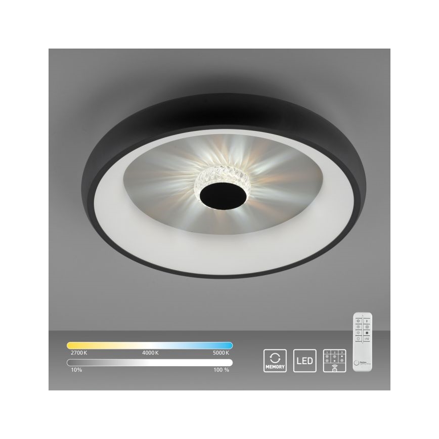 JUST LIGHT. 14384-18 - LED Aptumšojama griestu lampa VERTIGO LED/29W/230V 2700-5000K melna + tālvadības pults