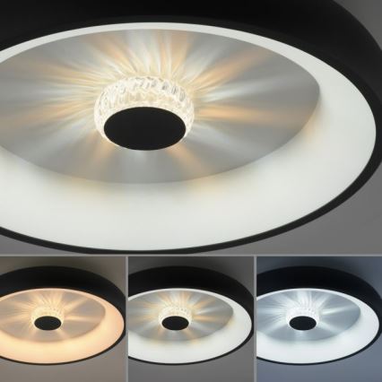 JUST LIGHT. 14384-18 - LED Aptumšojama griestu lampa VERTIGO LED/29W/230V 2700-5000K melna + tālvadības pults