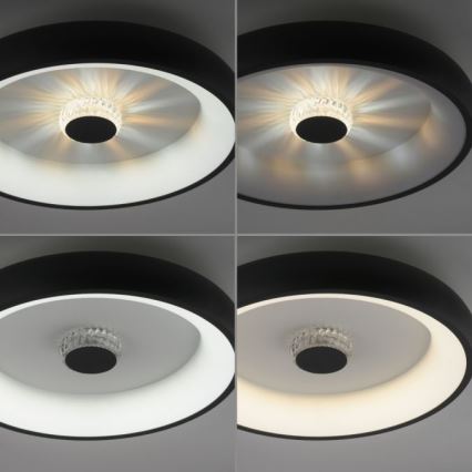 JUST LIGHT. 14384-18 - LED Aptumšojama griestu lampa VERTIGO LED/29W/230V 2700-5000K melna + tālvadības pults