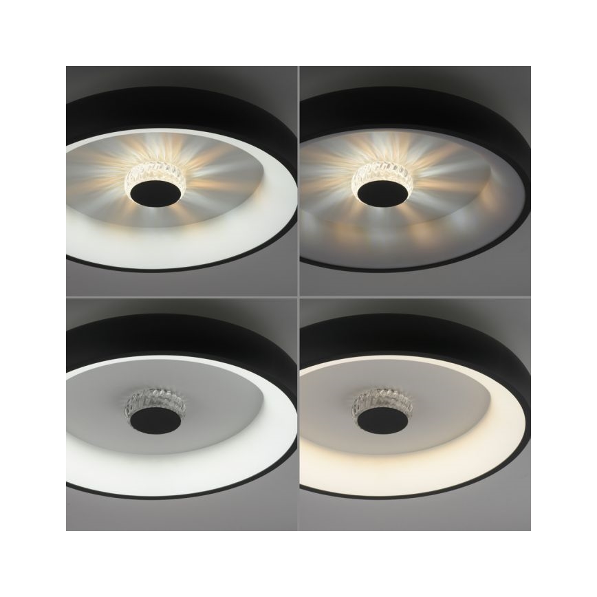 JUST LIGHT. 14384-18 - LED Aptumšojama griestu lampa VERTIGO LED/29W/230V 2700-5000K melna + tālvadības pults