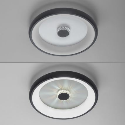 JUST LIGHT. 14384-18 - LED Aptumšojama griestu lampa VERTIGO LED/29W/230V 2700-5000K melna + tālvadības pults