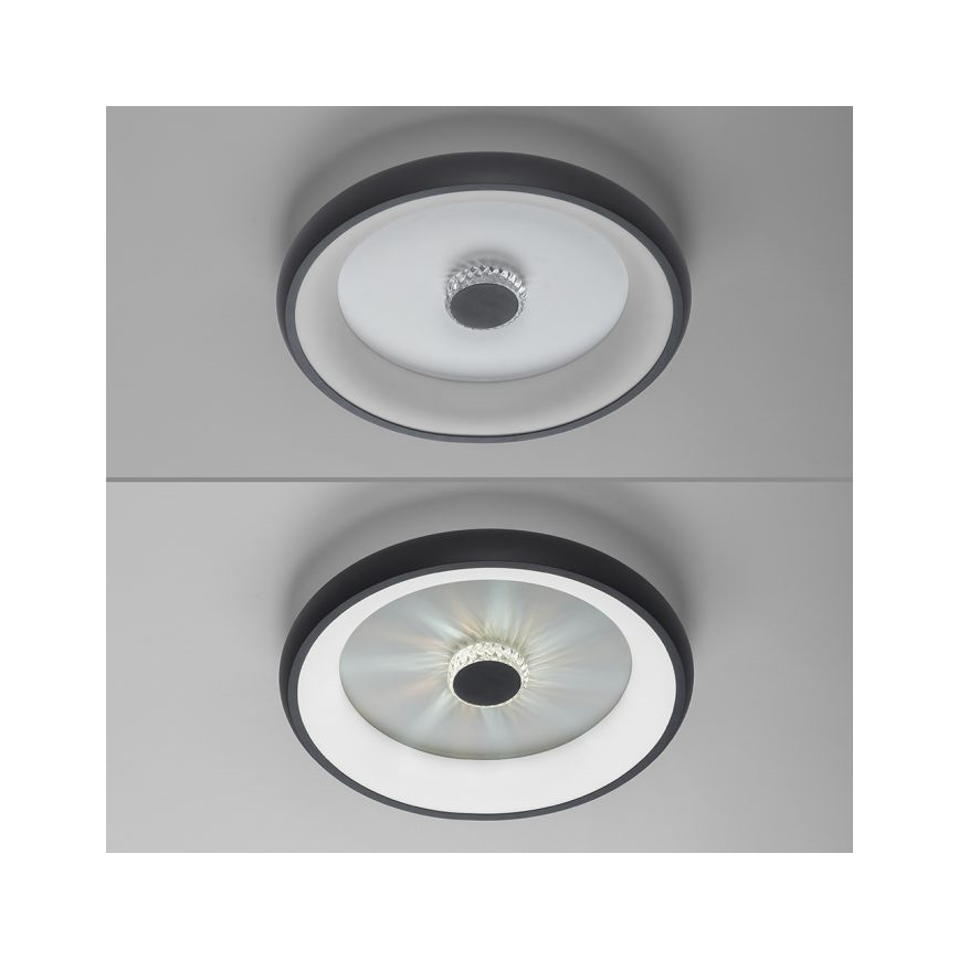 JUST LIGHT. 14384-18 - LED Aptumšojama griestu lampa VERTIGO LED/29W/230V 2700-5000K melna + tālvadības pults