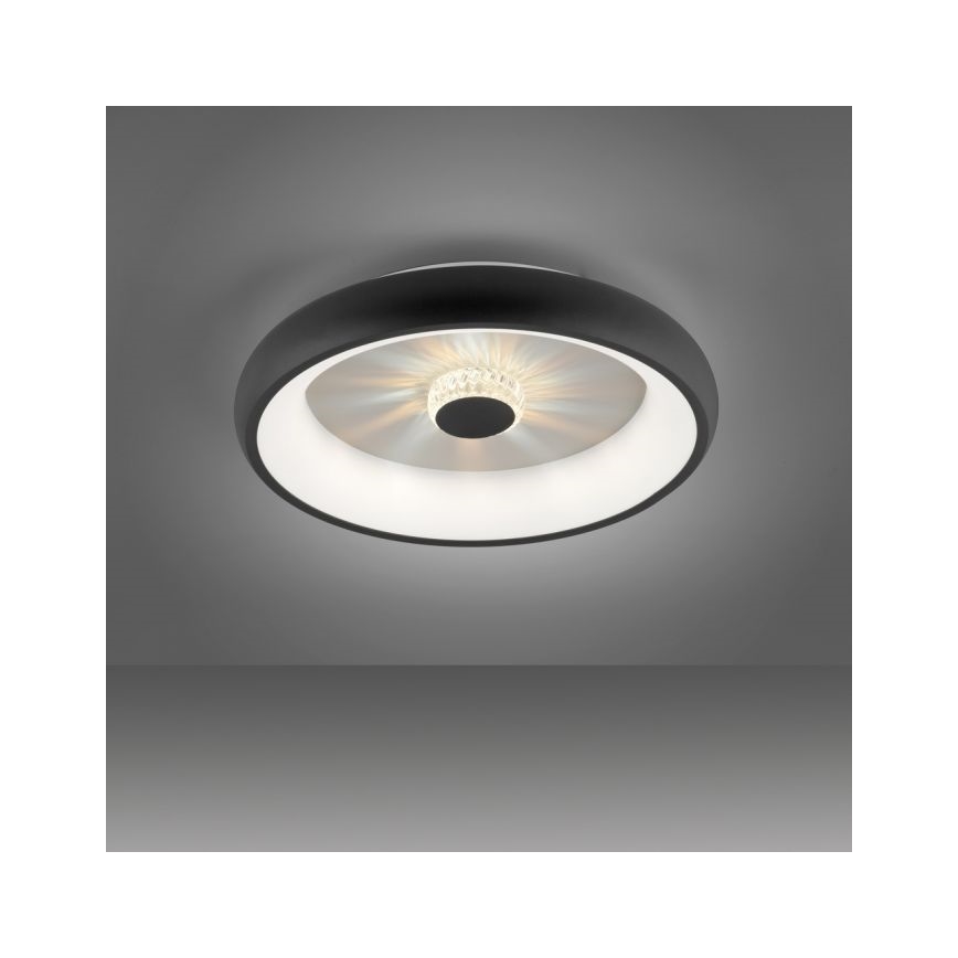 JUST LIGHT. 14384-18 - LED Aptumšojama griestu lampa VERTIGO LED/29W/230V 2700-5000K melna + tālvadības pults