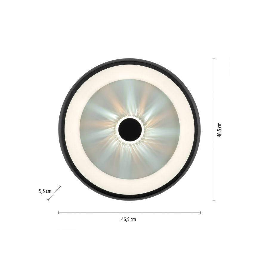 JUST LIGHT. 14384-18 - LED Aptumšojama griestu lampa VERTIGO LED/29W/230V 2700-5000K melna + tālvadības pults