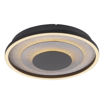 JUST LIGHT. 14409-21 - LED griestu lampa GLITTY LED/22W/230V Ø 40 cm melna