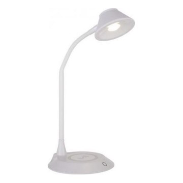 JUST LIGHT. 14414-16 - LED dimmējama elastīga skārienjutīga galda lampa ar bezvadu uzlādi PUCKI LED/4,5W/230V balta