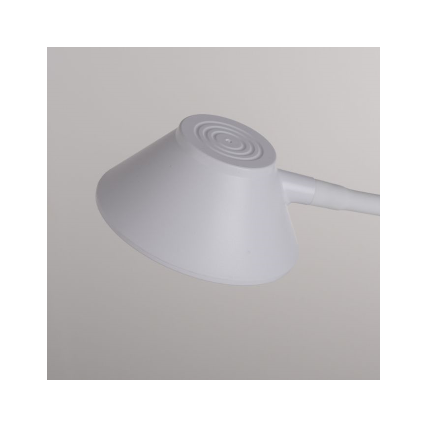 JUST LIGHT. 14414-16 - LED dimmējama elastīga skārienjutīga galda lampa ar bezvadu uzlādi PUCKI LED/4,5W/230V balta