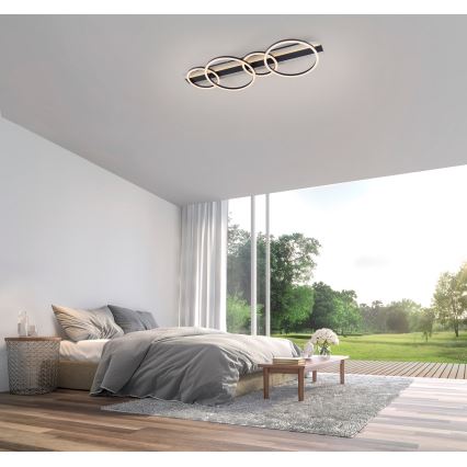 JUST LIGHT. 14426-21 - LED griestu gaismeklis CICHIO LED/37W/230V + LED/9,5W 30x86 cm melns