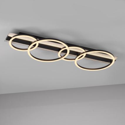 JUST LIGHT. 14426-21 - LED griestu gaismeklis CICHIO LED/37W/230V + LED/9,5W 30x86 cm melns