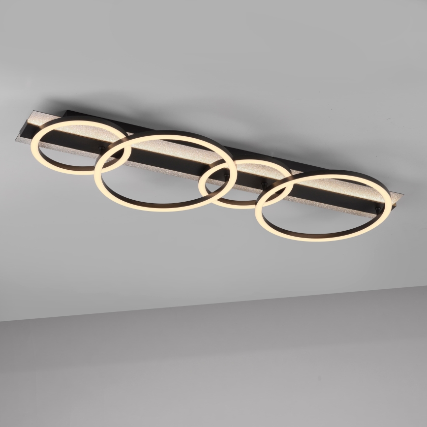 JUST LIGHT. 14426-21 - LED griestu gaismeklis CICHIO LED/37W/230V + LED/9,5W 30x86 cm melns