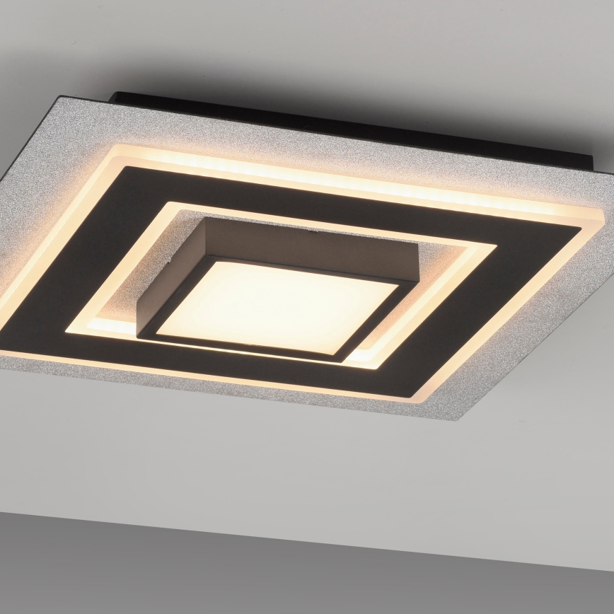 JUST LIGHT. 14439-21 - LED griestu gaismeklis CICHIO LED/18,5W/230V + LED/9W 40x40 cm melns