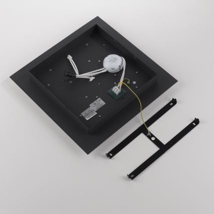 JUST LIGHT. 14439-21 - LED griestu gaismeklis CICHIO LED/18,5W/230V + LED/9W 40x40 cm melns