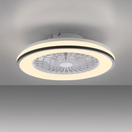 JUST LIGHT. 14447-18 - LED RGBW Regulējams griestu ventilators ar gaismu LENO LED/44W/230V 3000-6500K diametrs 48,6 cm balts + tālvadība