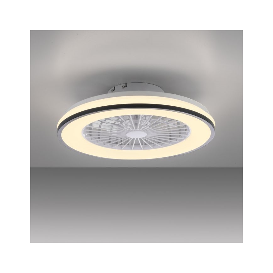 JUST LIGHT. 14447-18 - LED RGBW Regulējams griestu ventilators ar gaismu LENO LED/44W/230V 3000-6500K diametrs 48,6 cm balts + tālvadība