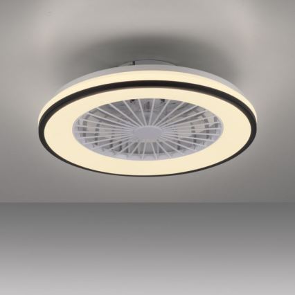 JUST LIGHT. 14447-18 - LED RGBW Regulējams griestu ventilators ar gaismu LENO LED/44W/230V 3000-6500K diametrs 48,6 cm balts + tālvadība