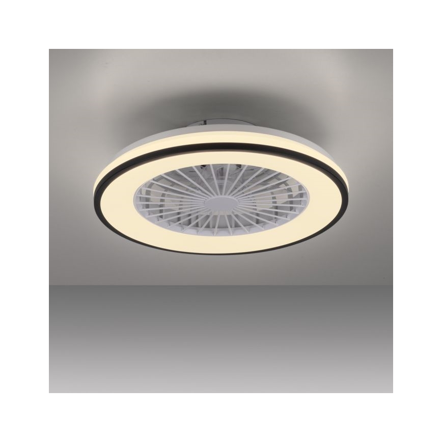 JUST LIGHT. 14447-18 - LED RGBW Regulējams griestu ventilators ar gaismu LENO LED/44W/230V 3000-6500K diametrs 48,6 cm balts + tālvadība
