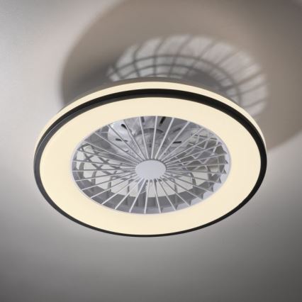 JUST LIGHT. 14447-18 - LED RGBW Regulējams griestu ventilators ar gaismu LENO LED/44W/230V 3000-6500K diametrs 48,6 cm balts + tālvadība